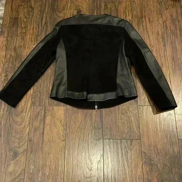 Liz Claiborne 100% Leather and Suede Jacket SZ 10 - Picture 4 of 4